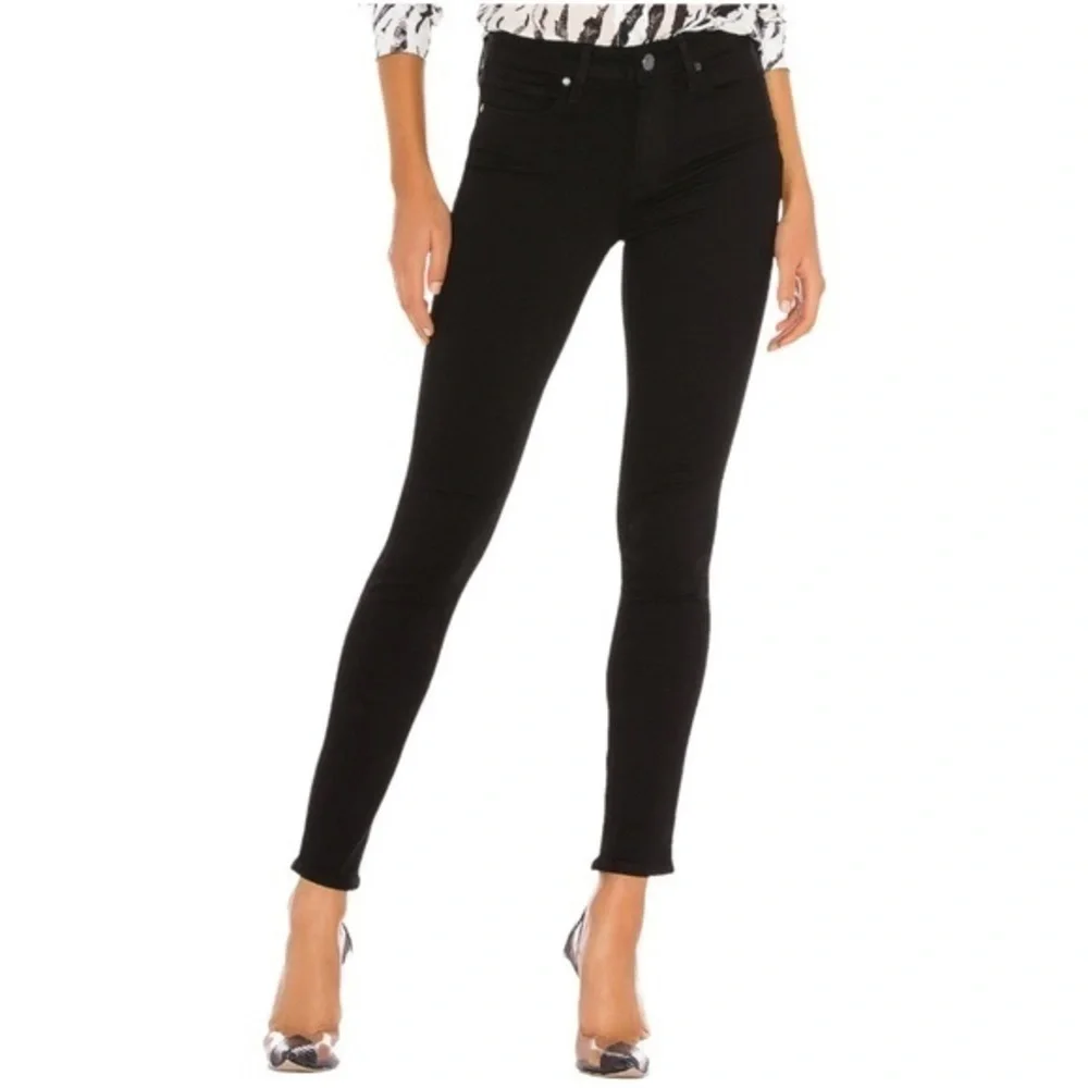 PAIGE Revolve Hoxton Ultra Skinny Jeans Black Boho Bohemian NWT